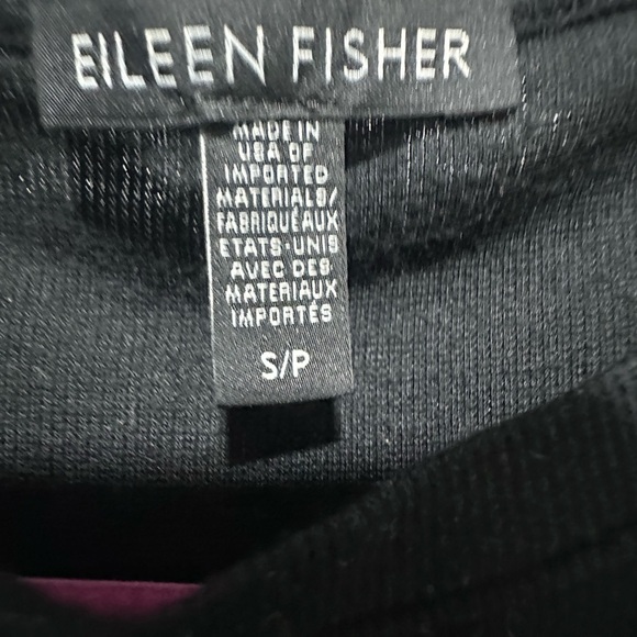 Eileen Fisher Classic Black Muscle Tee size Small Capsule Minimalist - Picture 3 of 5